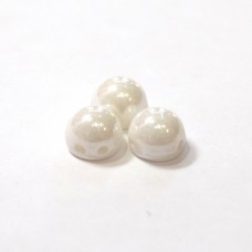 7mm Cabochon Luster Opaque White